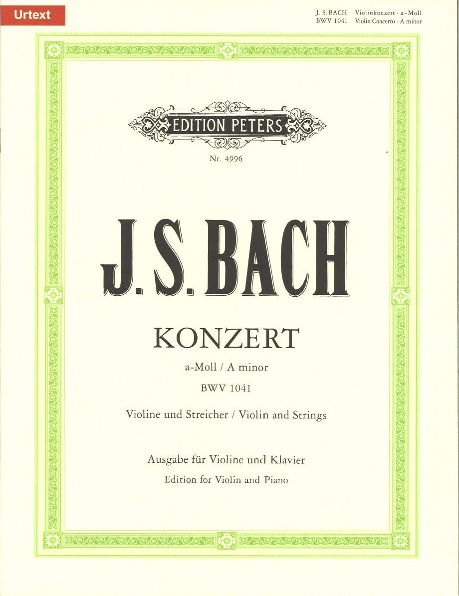 Bach, Concerto BWV 1041 in a (Oistrach) (Peters)
