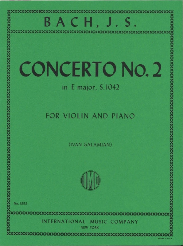 Bach, Concerto BWV 1042 in E (Galamian) (IMC)