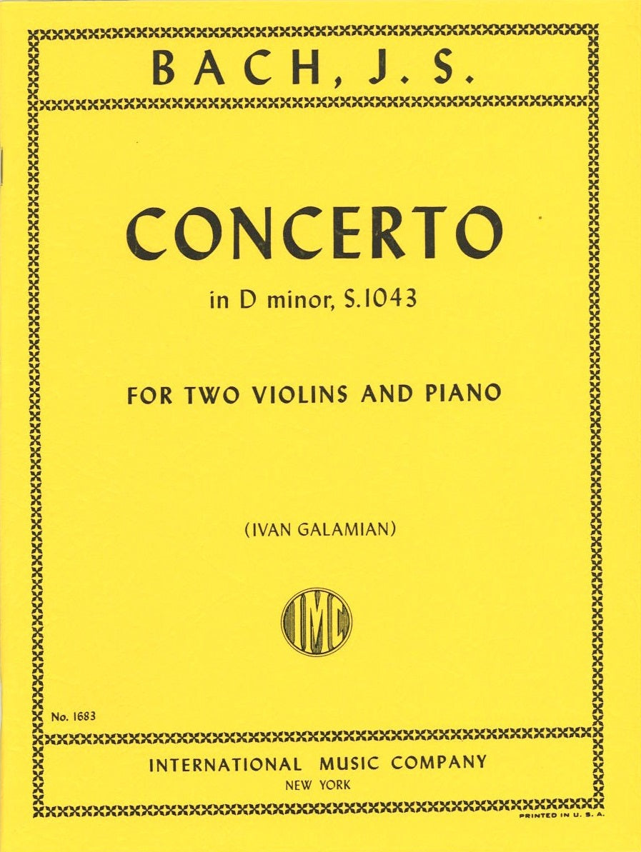 Bach, Concerto BWV 1043 in d (Galamian) (IMC)