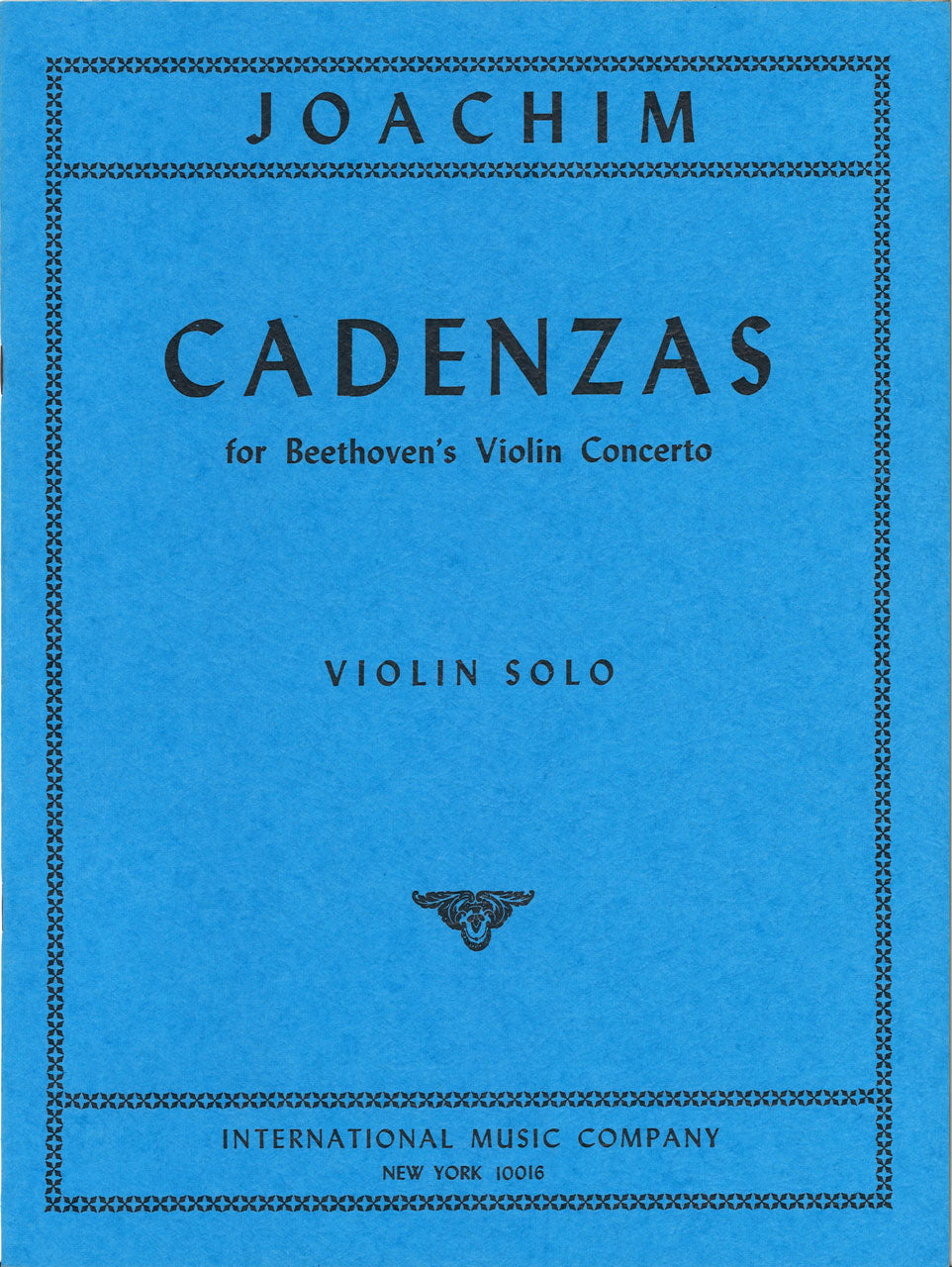 Beethoven/Joachim, Concerto, Cadenzas (IMC)
