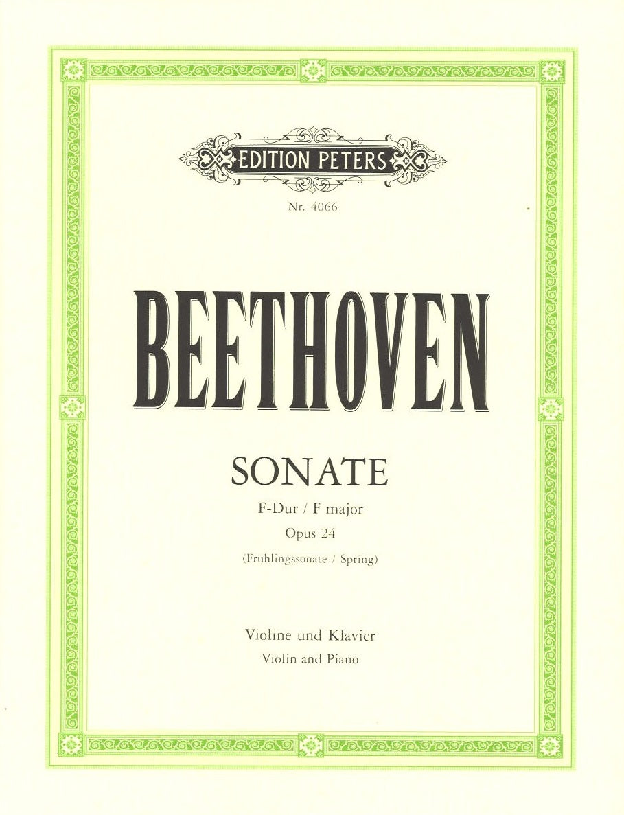 Beethoven, Sonata op. 24 in F (Joachim) (Peters)