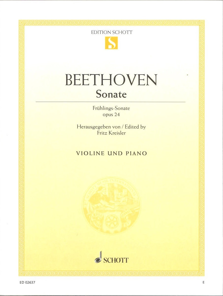 Beethoven, Sonata op. 24 in F (Kreisler) (Schott)