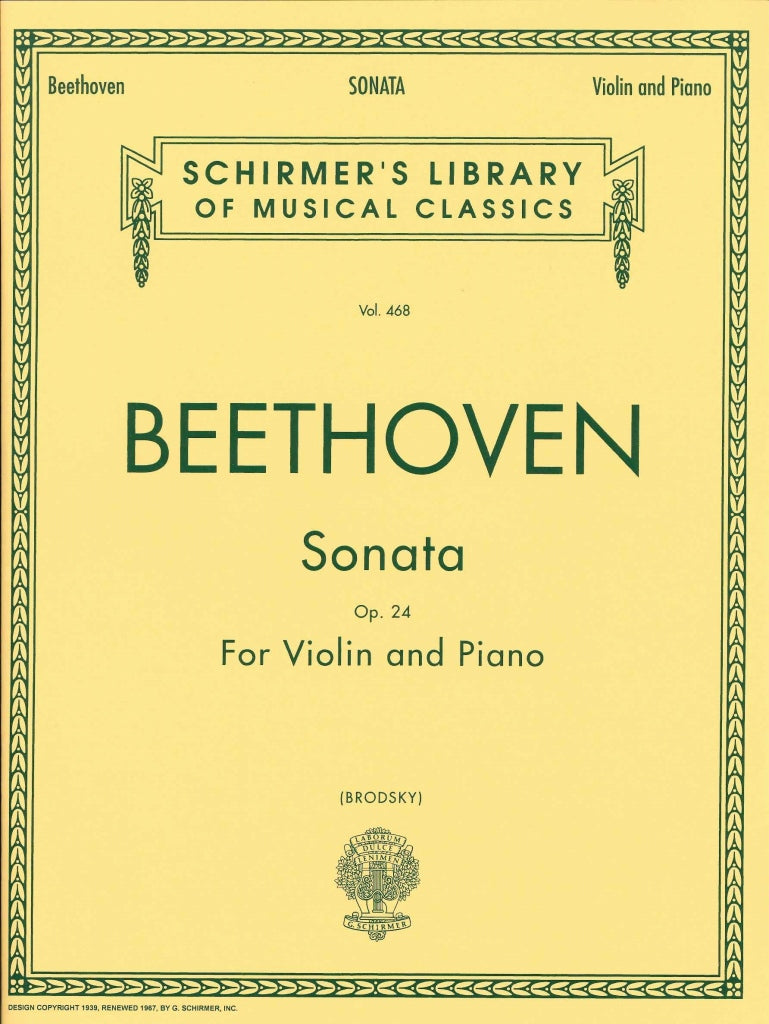 Beethoven, Sonata op. 24 in F (Brodsky) (G.Schirmer)