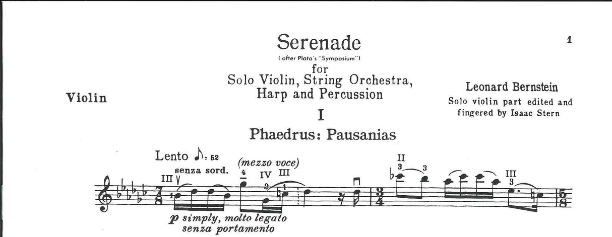 Bernstein, Serenade (Boosey)