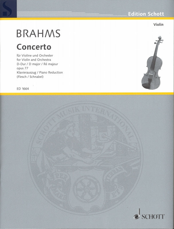 Brahms, Concerto op. 77 (Flesch/Schnabel (Schott)