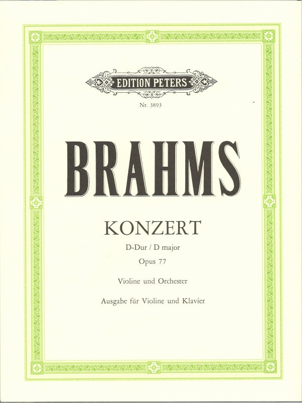 Brahms, Concerto op. 77 (Klingler) (Peters)
