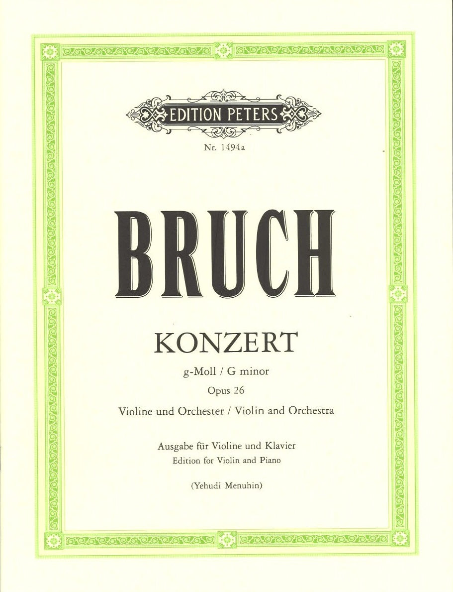 Bruch, Concerto No. 1 (Menuhin) (Peters)