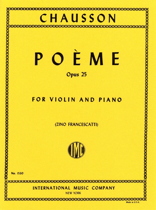 Chausson, Poeme op. 25 (Francescatti) (IMC)