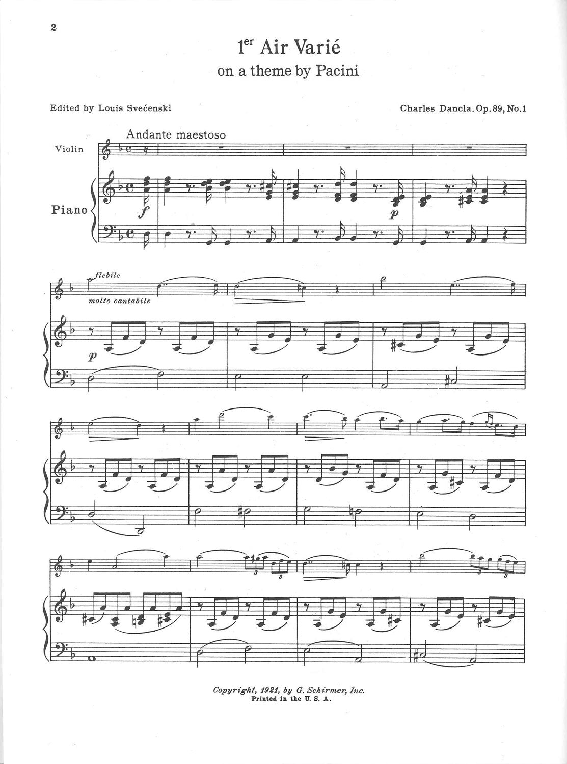 Dancla, Airs varies op. 89 (Svecenski) (G.Schirmer)