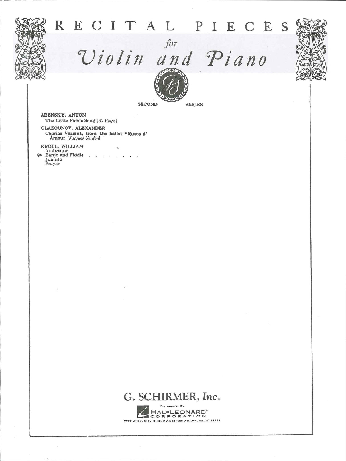 Kroll, Banjo and Fiddle (G.Schirmer)