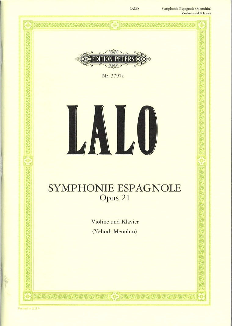 Lalo, Symphonie espagnole op.21(Menuhin) (Peters)