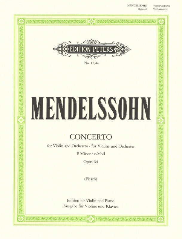 Mendelssohn, Concerto op. 64 (Flesch) (Peters)