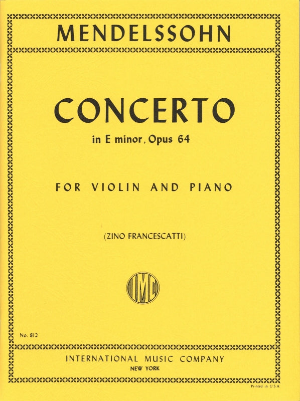 Mendelssohn, Concerto op. 64 (Francesca (IMC)