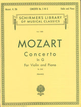 Mozart, Concerto KV 216 (No.3) (Franko) (G.Schirmer)