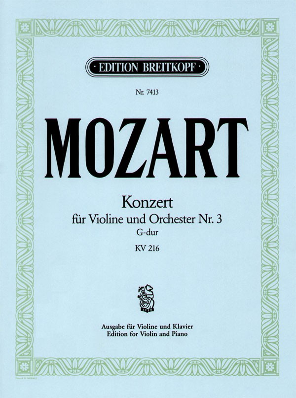 Mozart, Concerto KV 216 (No.3) (Oistrach (Breitkopf)