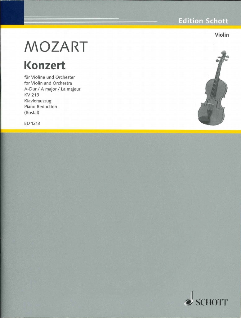 Mozart, Concerto KV 219 (No.5) (Rostal) (Schott)