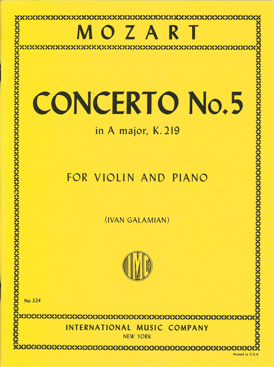 Mozart, Concerto KV 219 (No.5)(Galamian) (IMC)