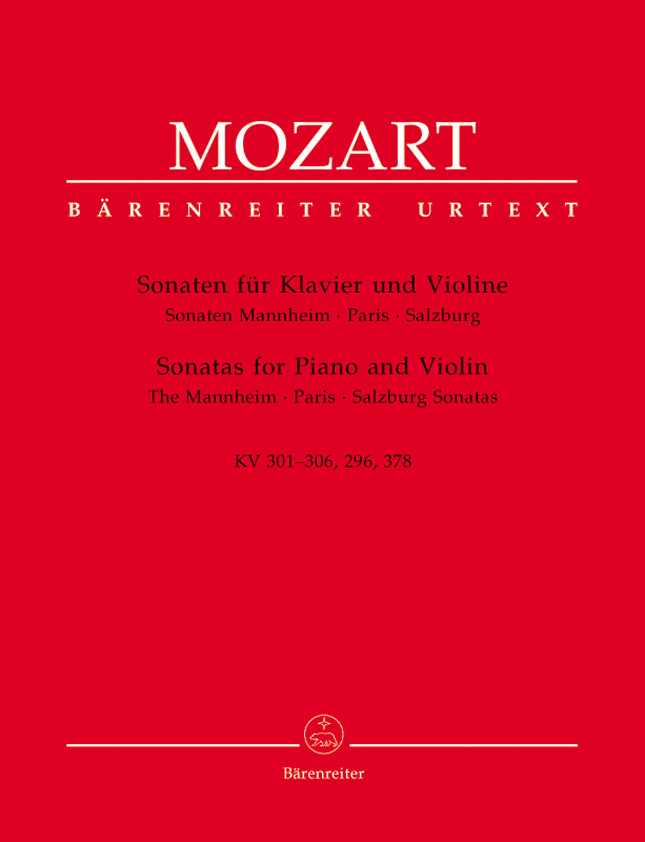 Mozart, Sonaten, KV 296, 301-306, 378 (Barenreiter)