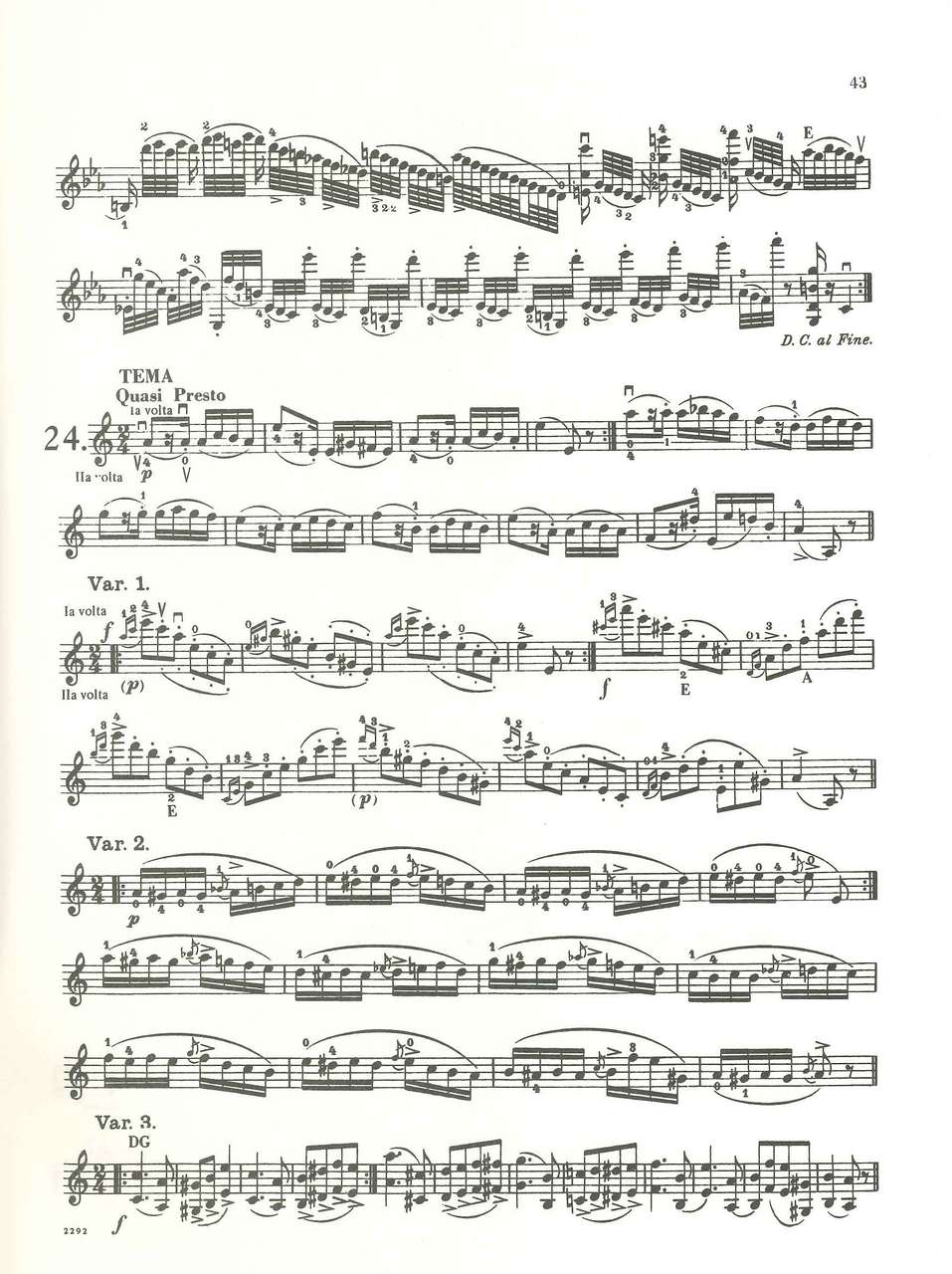 Paganini, Caprices op. 1 (Galamian) (IMC)
