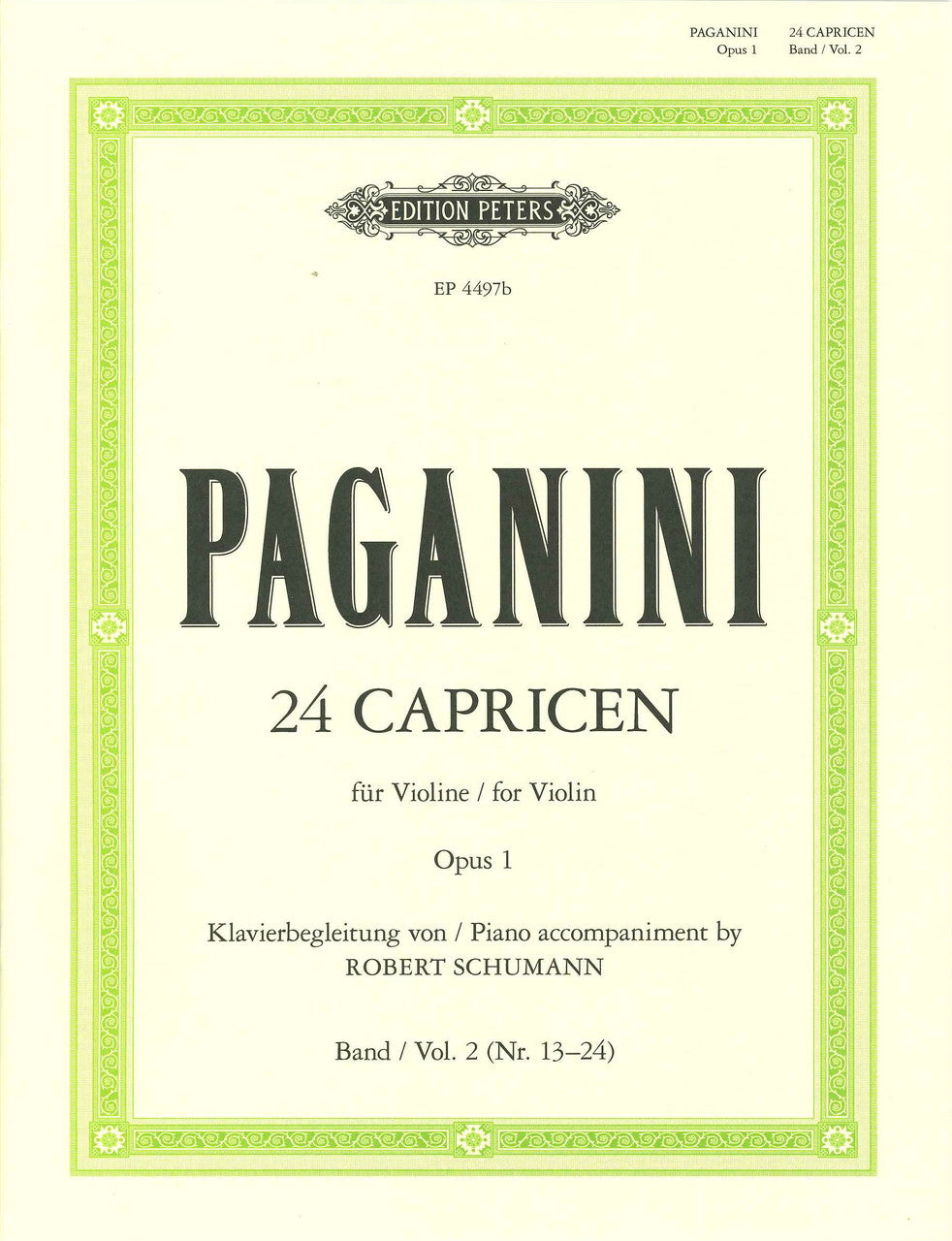 Paganini/Schumann, Capricen, 2 (Vn,Pf) (Peters)