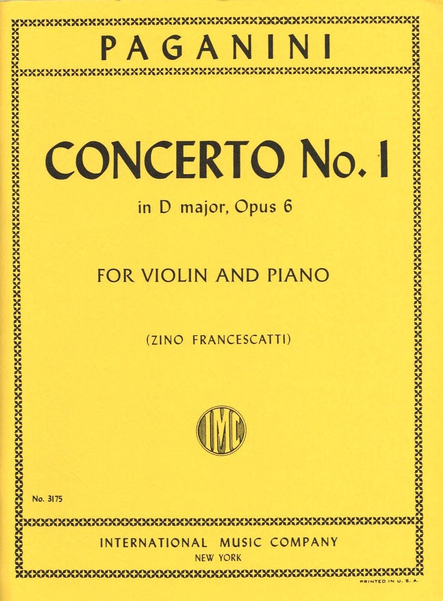 Paganini, Concerto No. 1 (Francescatti/S (IMC)