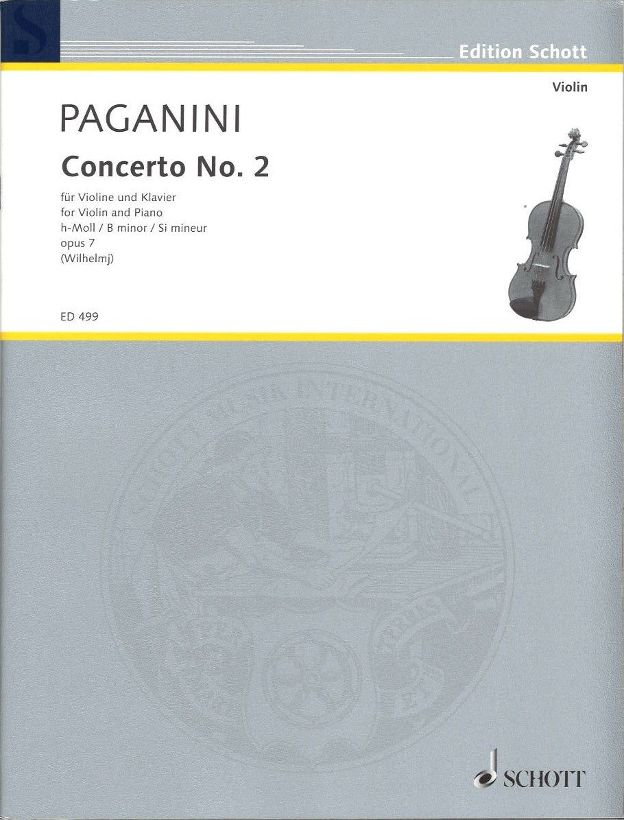 Paganini, Concerto No. 2 op. 7(Wilhelmj) (Schott)