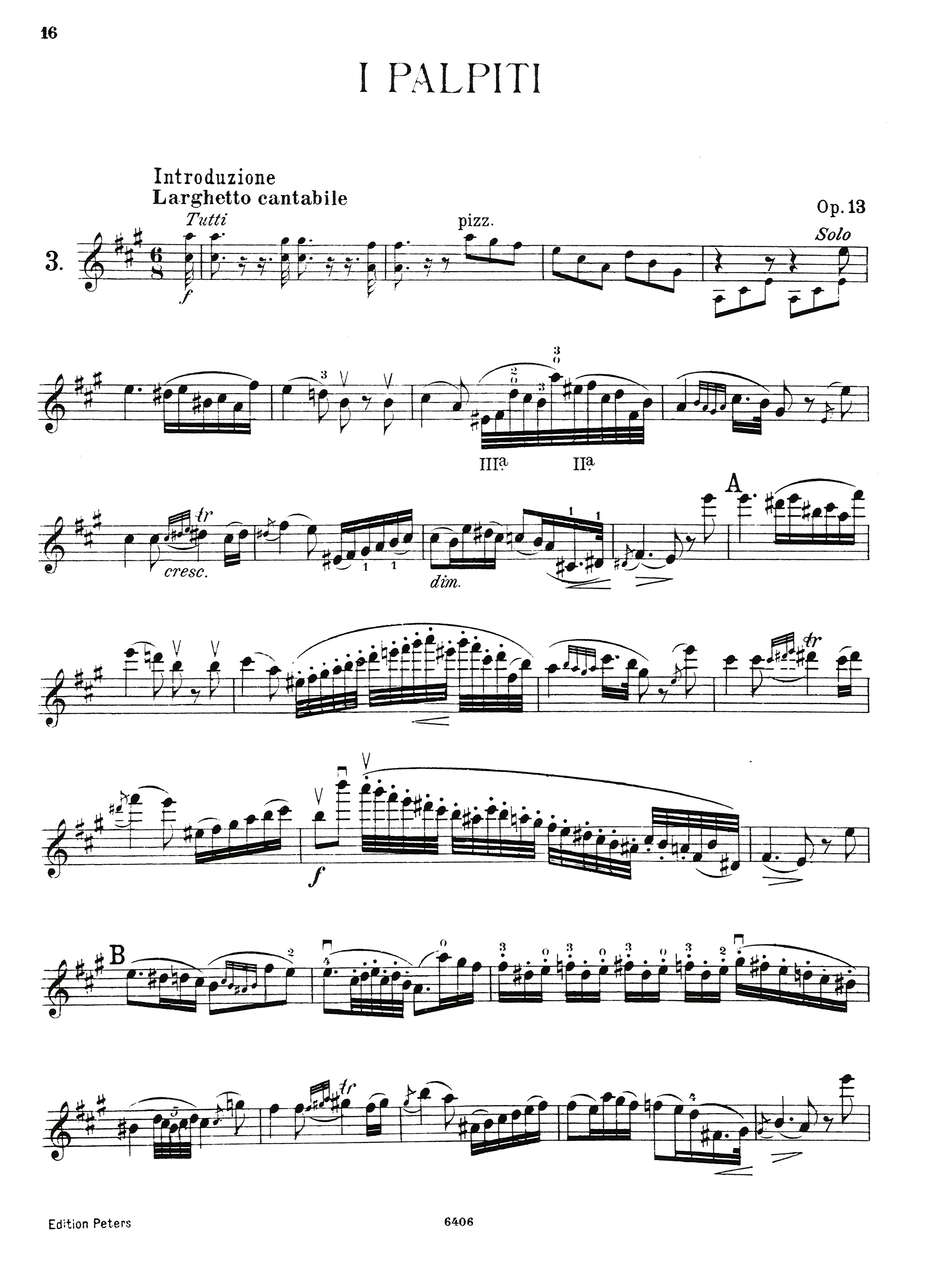 Paganini Compositions: op. 8, 10, 11, 13 (Peters)