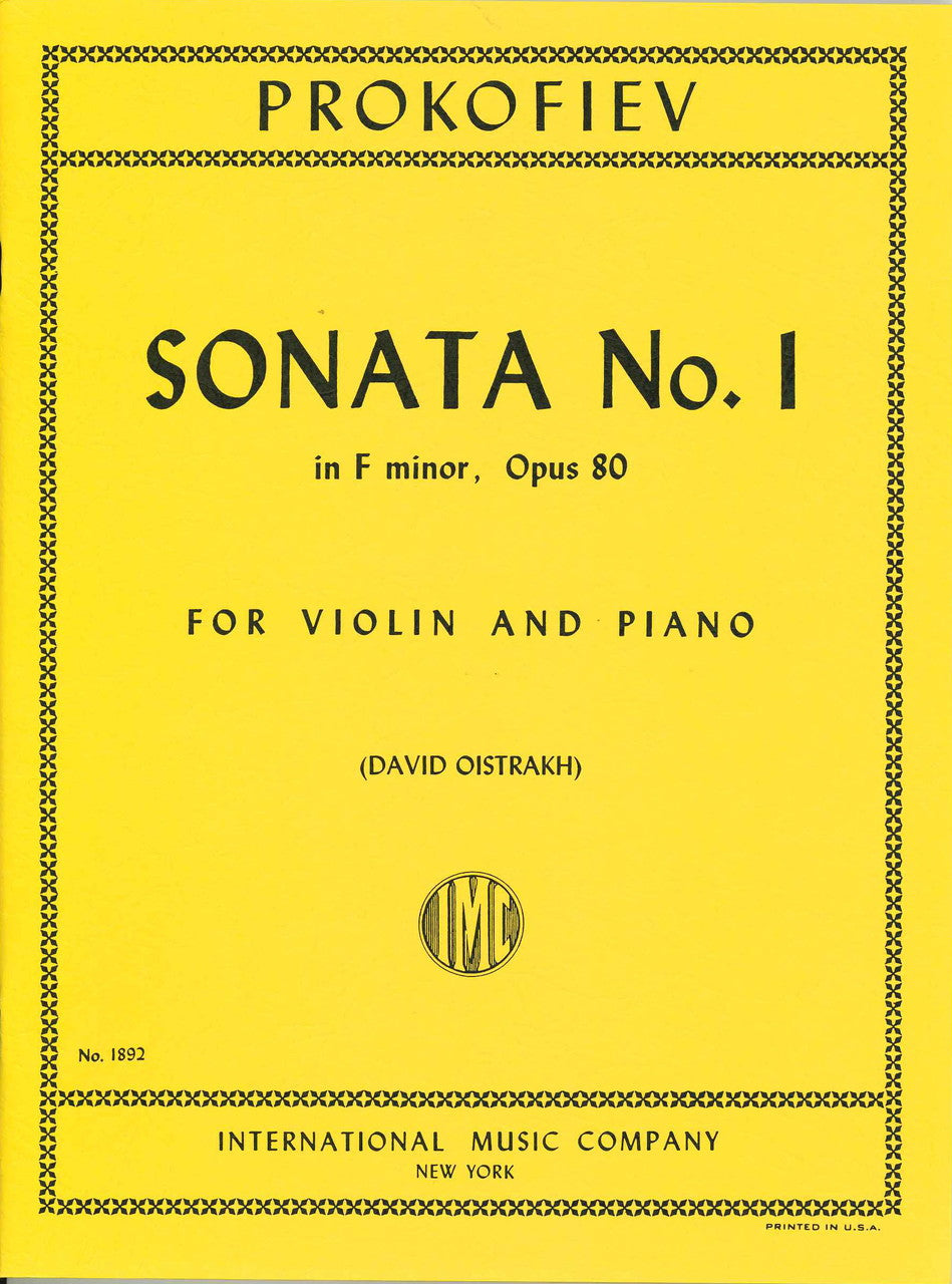 Prokofiev, Sonata No. 1, op. 80 (Oistrak (IMC)