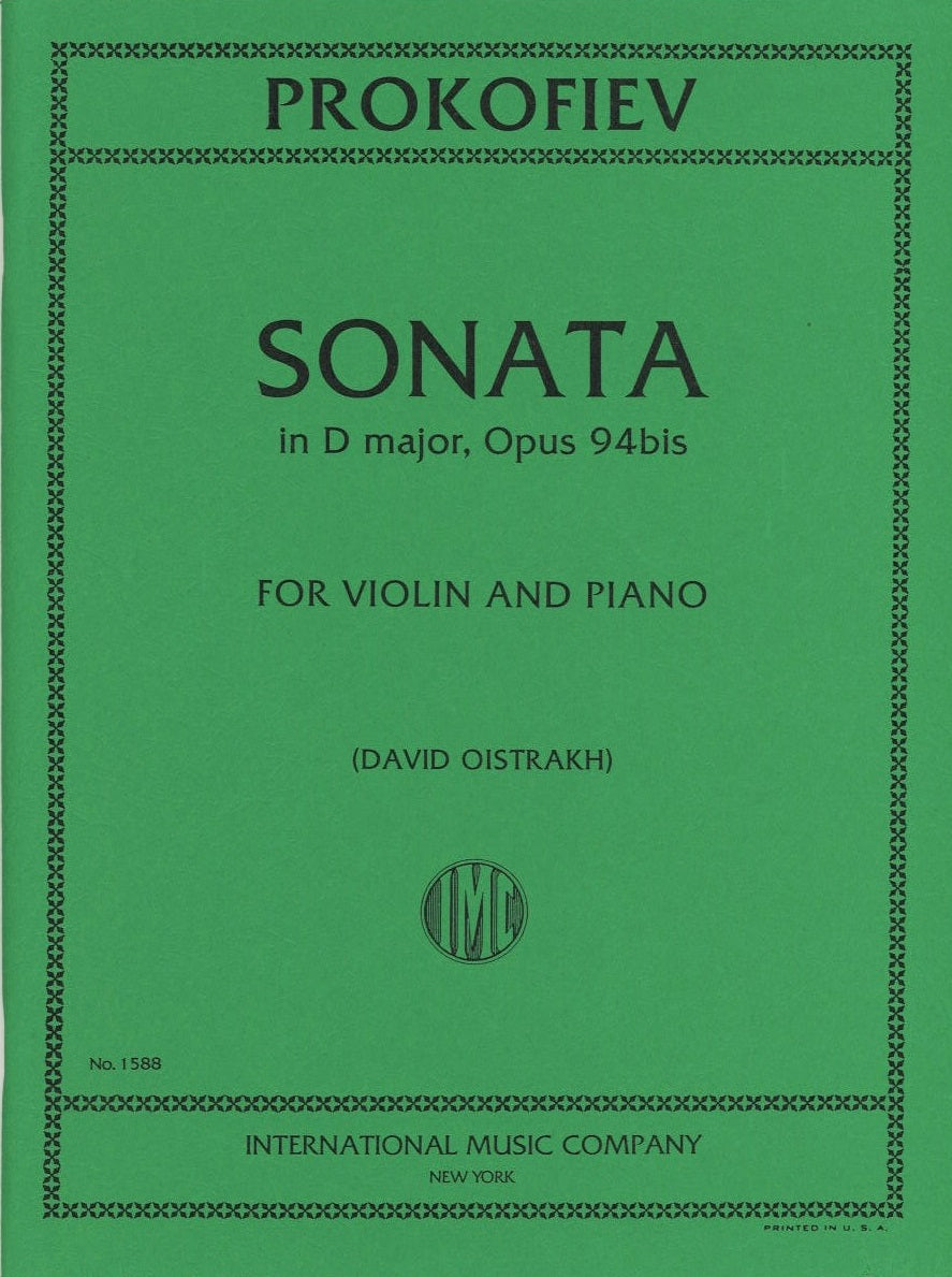 Prokofiev, Sonata No. 2, op. 94bis (Oist (IMC)