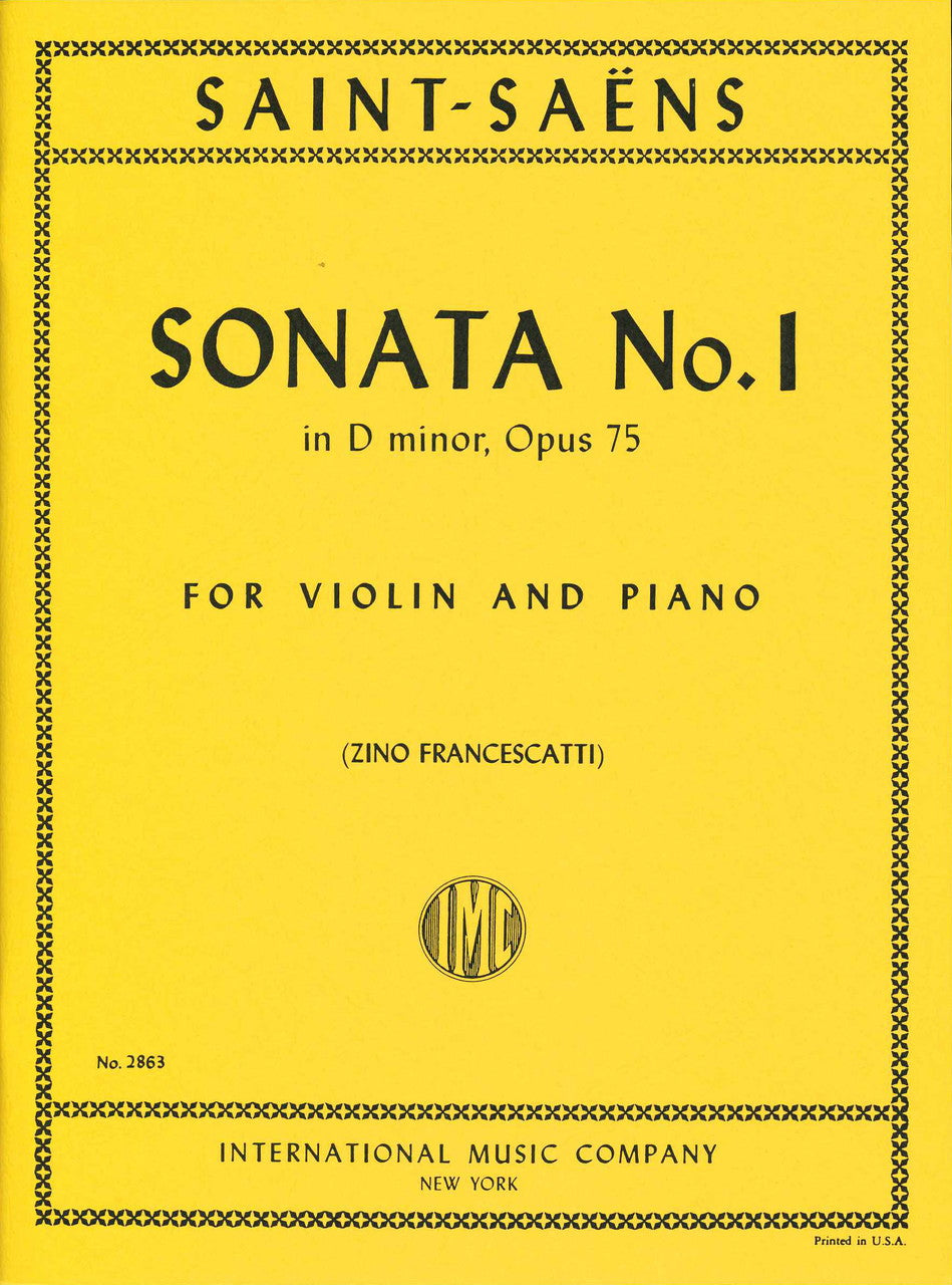 Saint-Saens, Sonata No. 1 op. 75 (France (IMC)