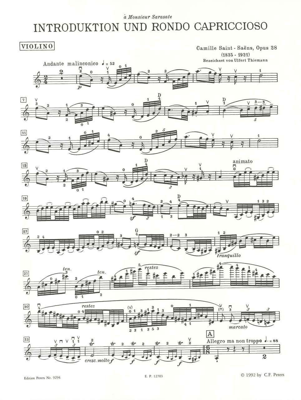 Saint-Saens, Introduction & Rondo op. 28 (Peters)