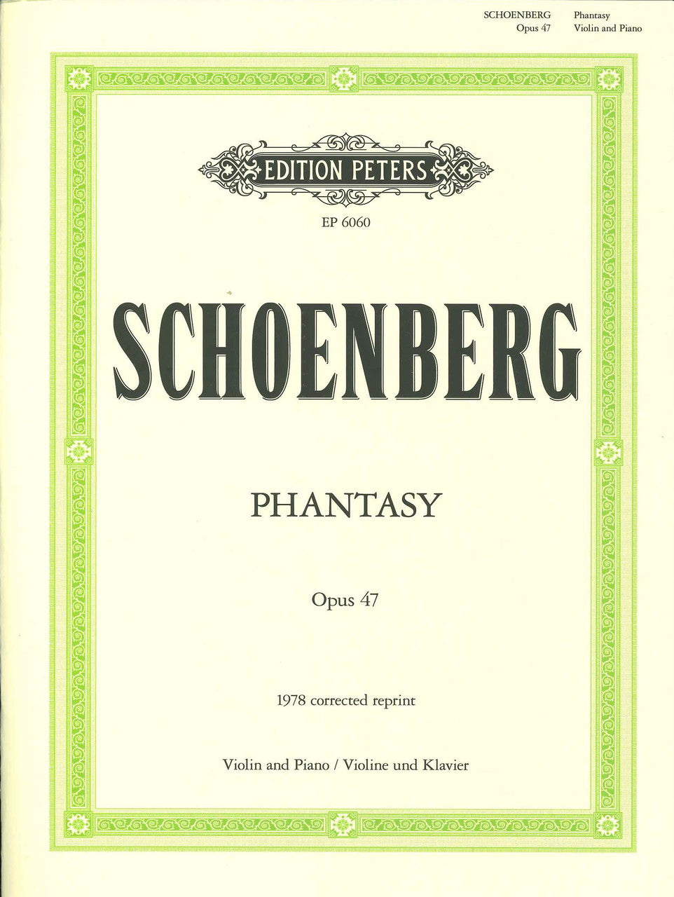 Schonberg, Phantasy op. 47 (Peters)