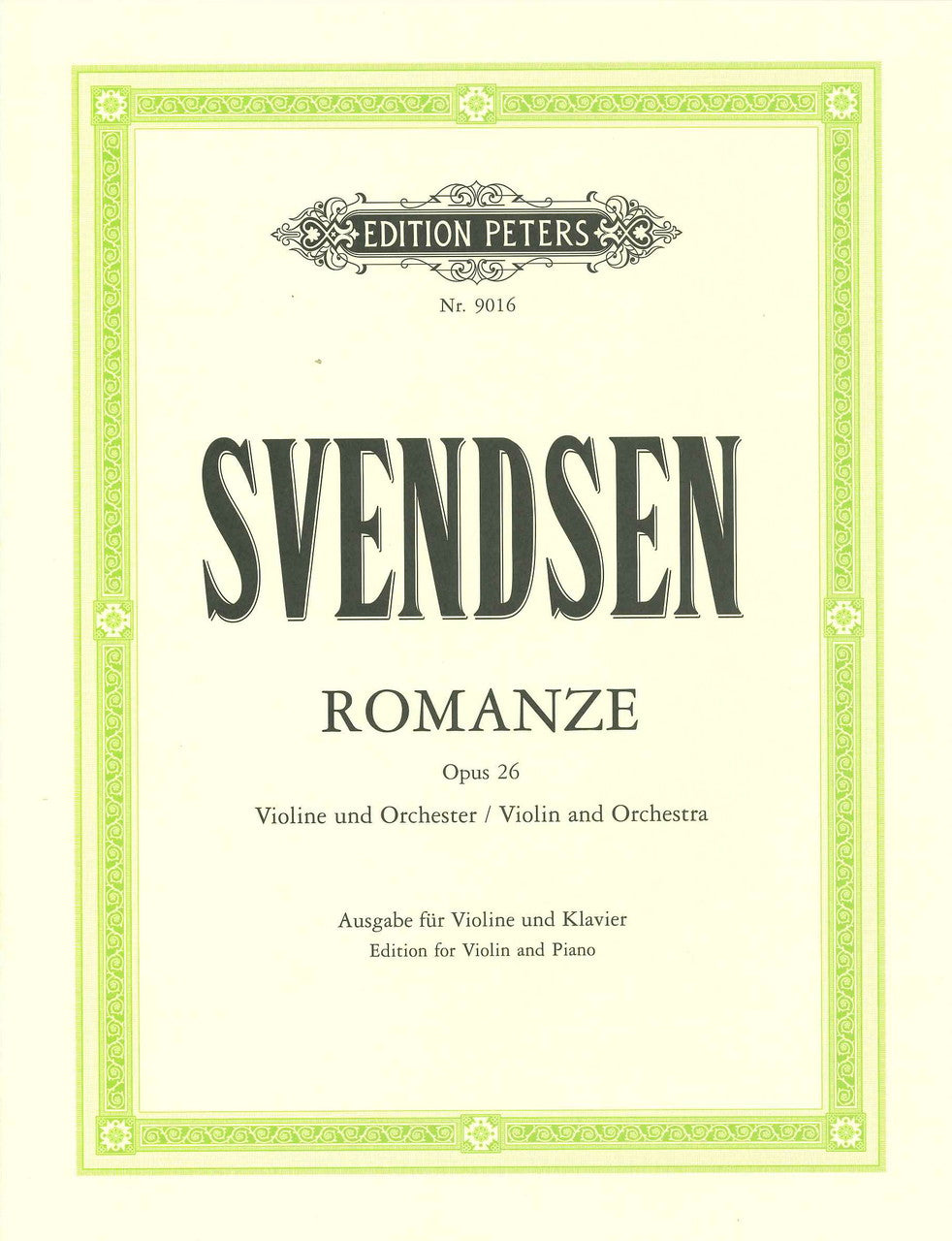 Svendsen, Romanze G-dur op. 26 (Peters)