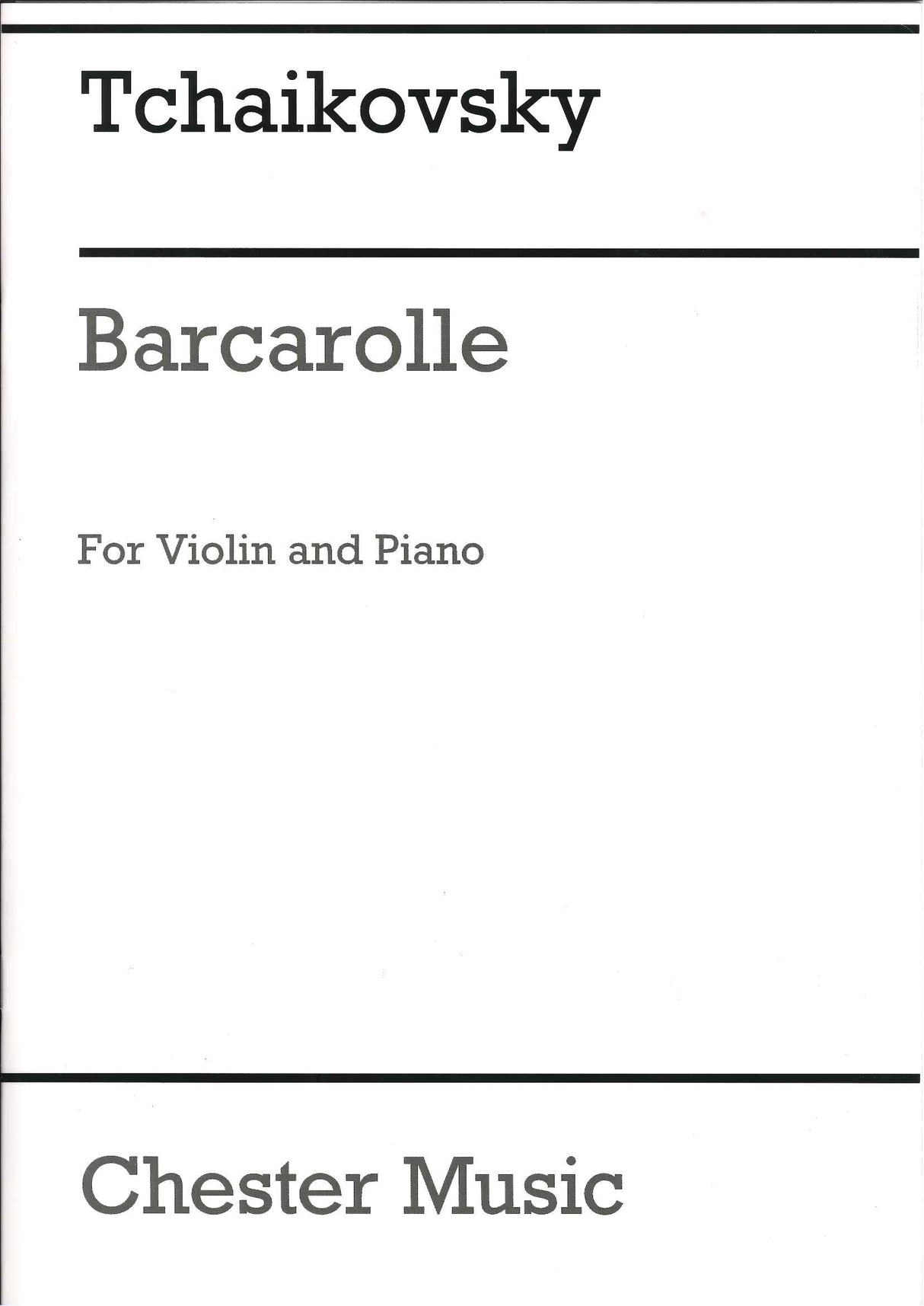 Tchaikovsky, Barcarolle op. 37bis/6 (Chester)