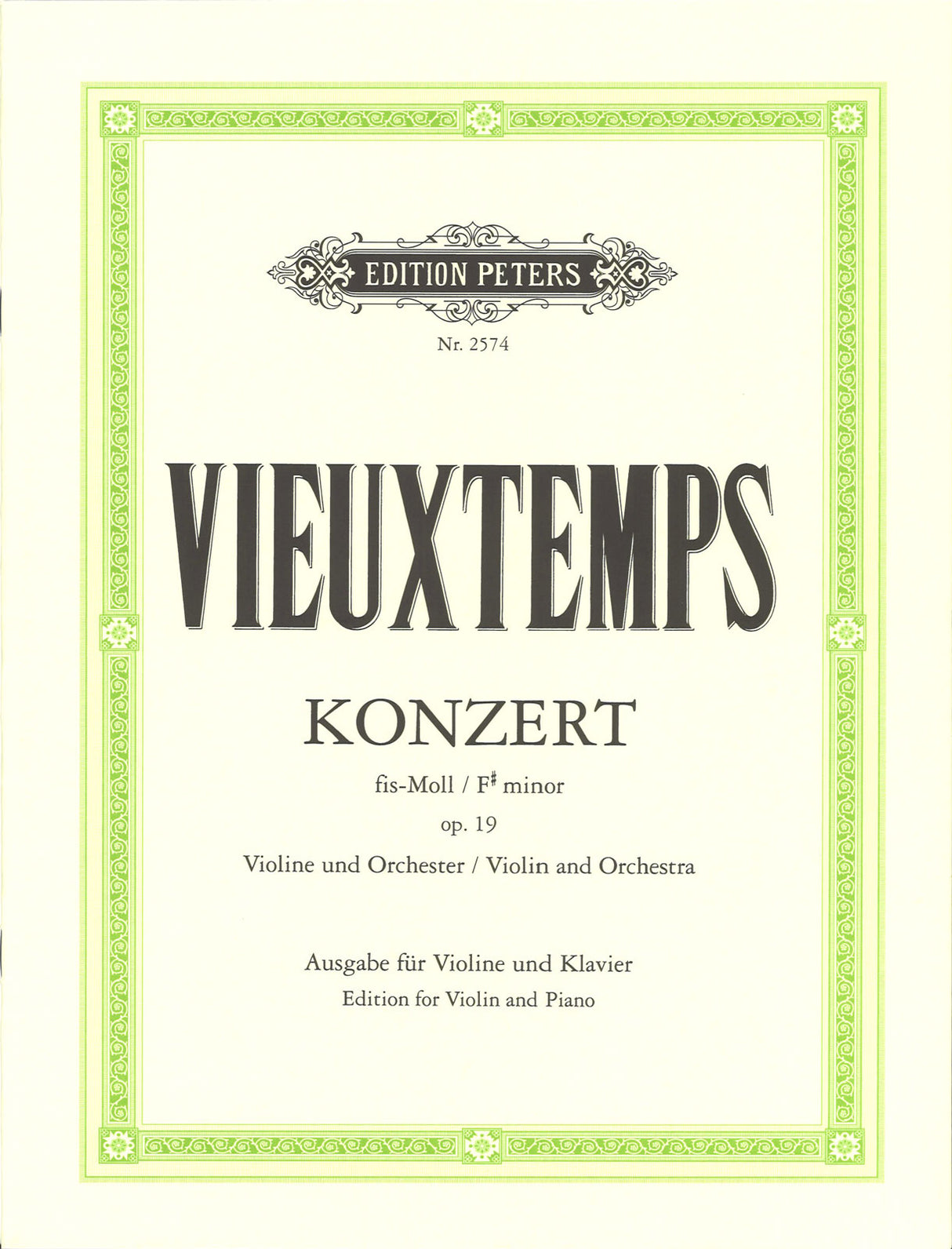 Vieuxtemps, Concerto No. 2 op. 19 (Arbos (Peters)