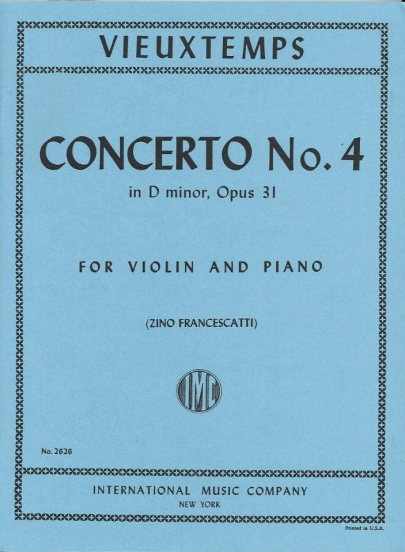 Vieuxtemps, Concerto No. 4(Francescatti) (IMC)