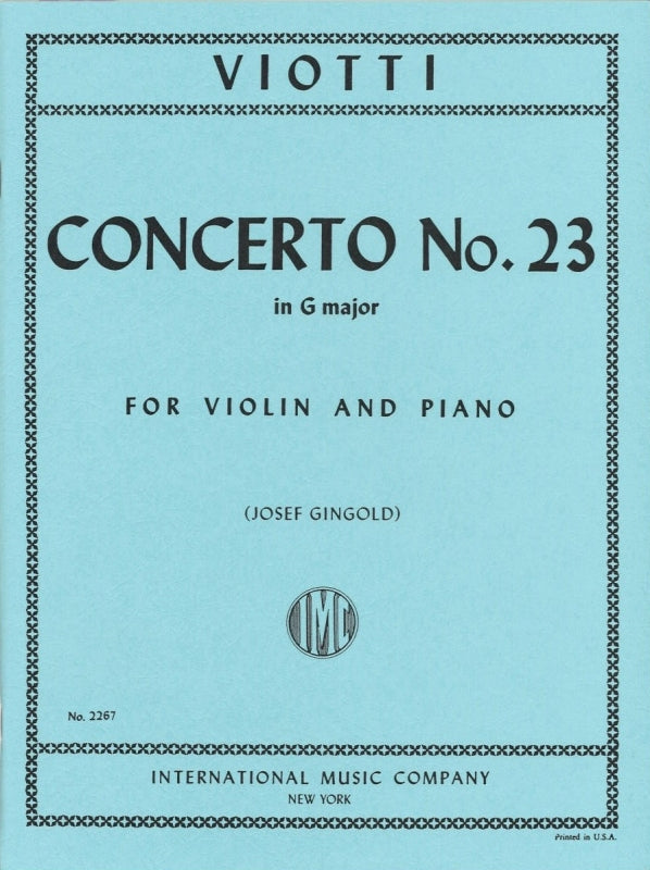 Viotti, Concerto No. 23 (Gingold) (IMC)