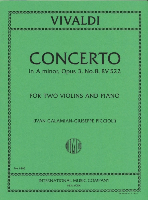 Vivaldi, Concerto op. 3/ 8 (Galamian) (IMC)