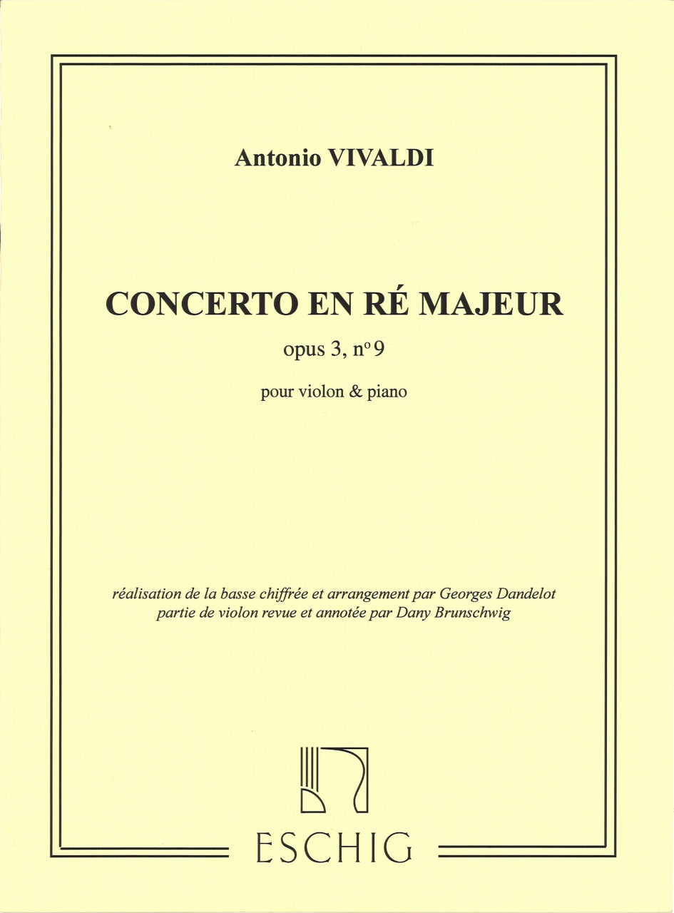 Vivaldi, Concerto op. 3/ 9 (Dandelot) (Eschig)