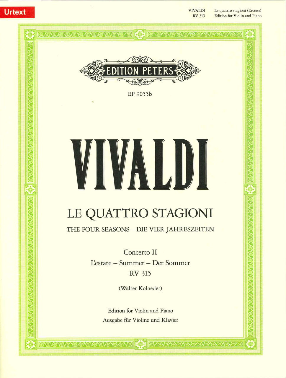 Vivaldi, Concerto op. 8/ 2: Summer (Peters)
