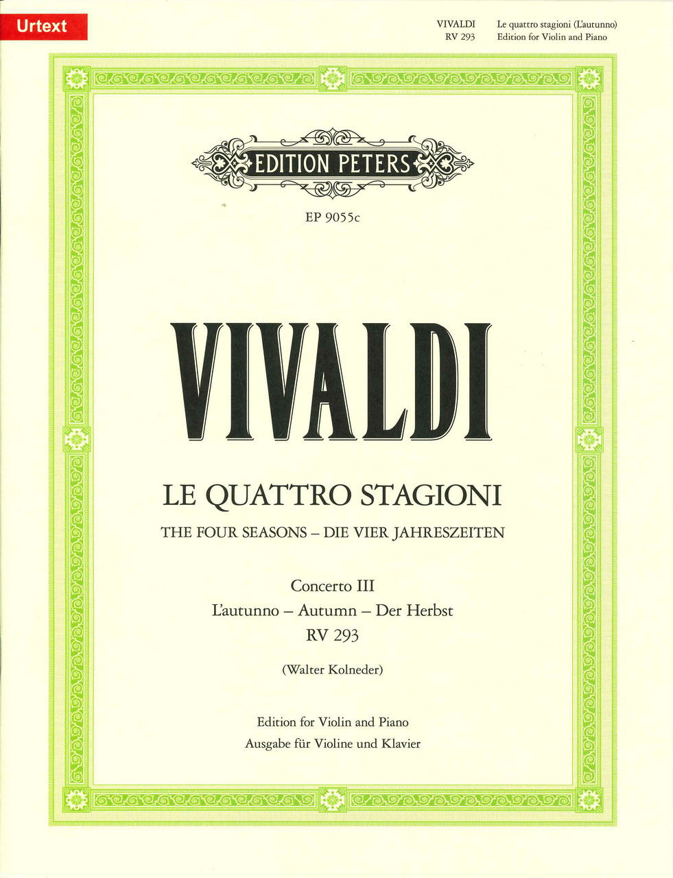 Vivaldi, Concerto op. 8/ 3: Autumn (Peters)