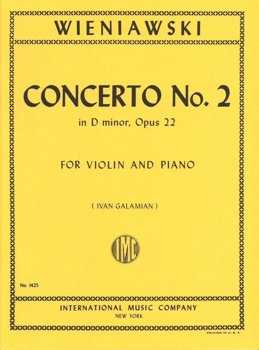 Wieniawski, Concerto No. 2 (Galamian) (IMC)