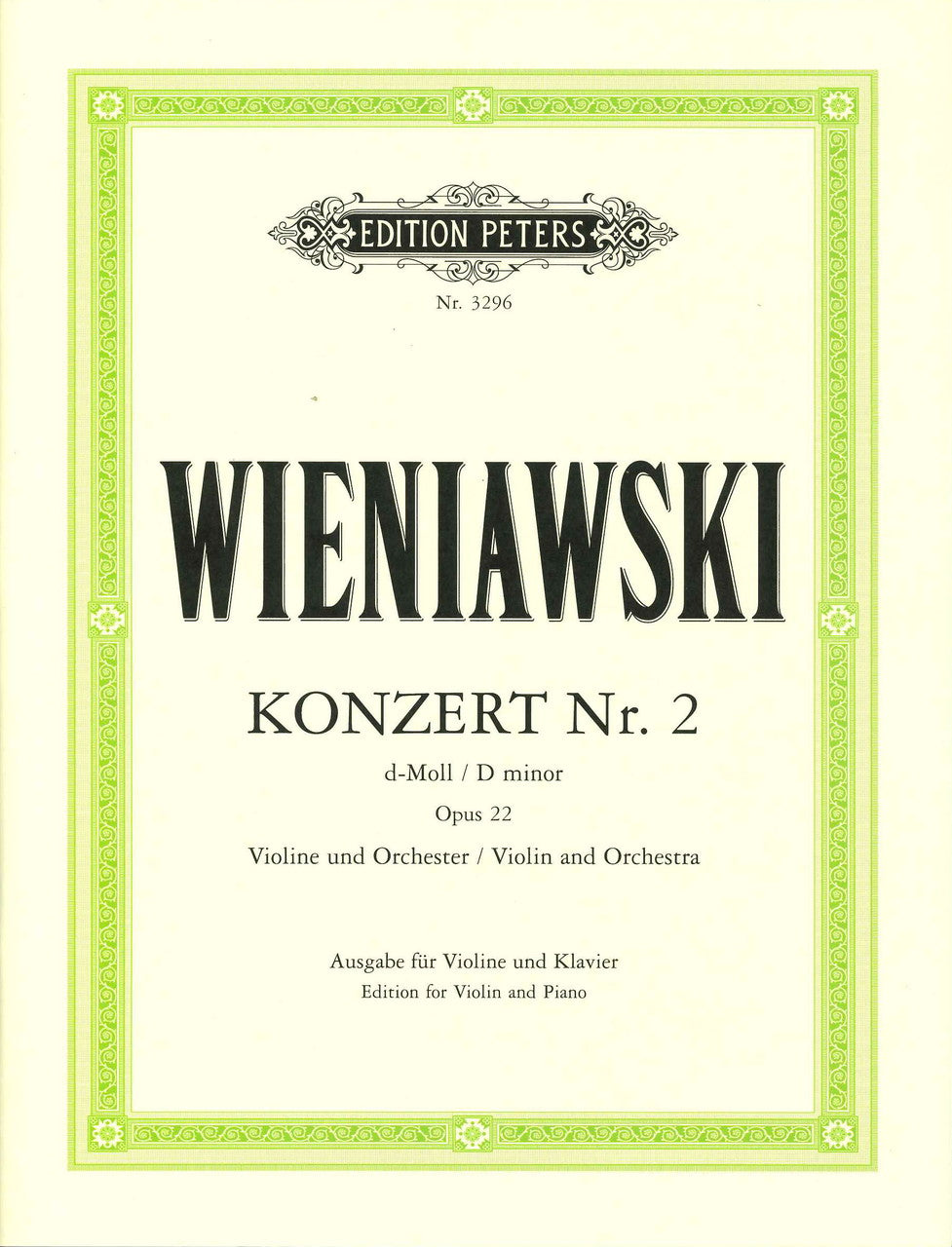 Wieniawski, Concerto No. 2 (Martean) (Peters)