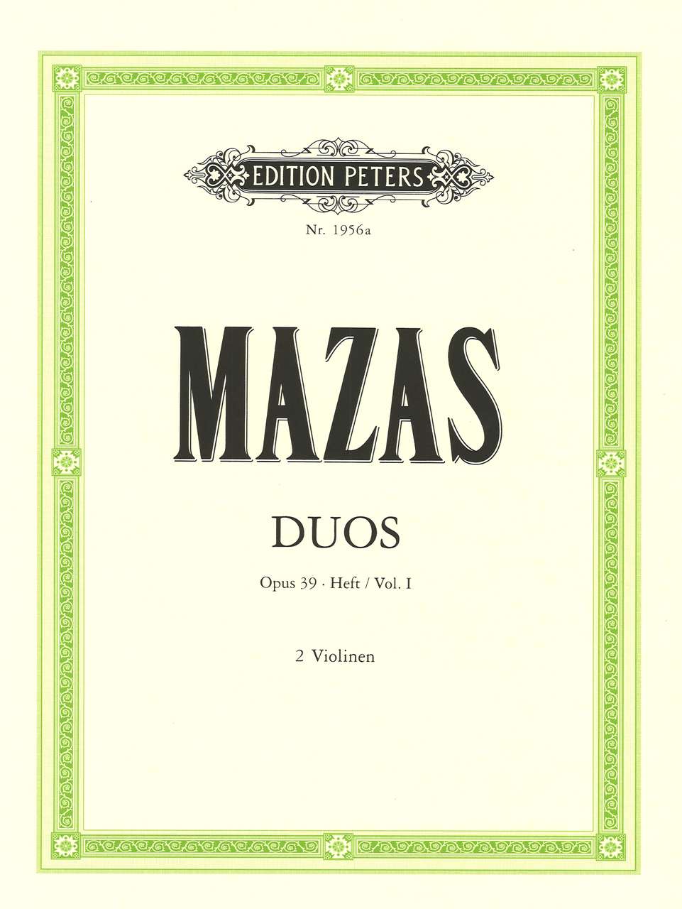 Mazas, Duos op. 39, 1: Nos. 1-3 (2Vn) (Peters)