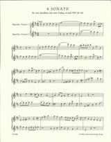 Telemann, 6 Sonaten op. 2, II (2Fl/2Vn) (Barenreiter)