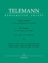 Telemann, 6 Sonaten op. 2, II (2Fl/2Vn) (Barenreiter)