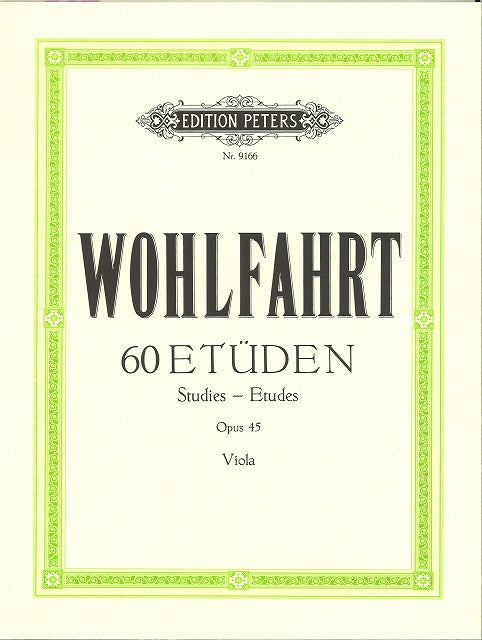 Wohlfahrt, 60 Studies op. 45 (Spindler) (Peters)
