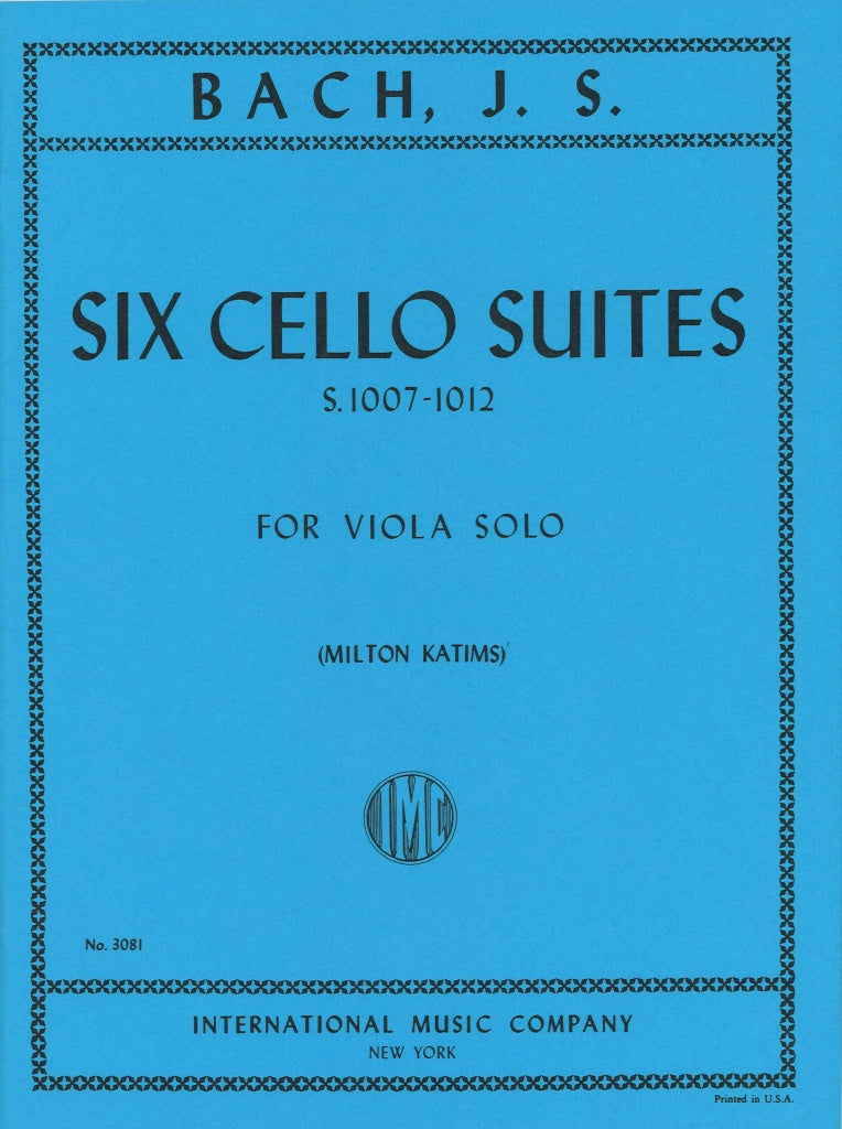 Bach, Suites BWV 1007-1012 (Katims) (IMC)