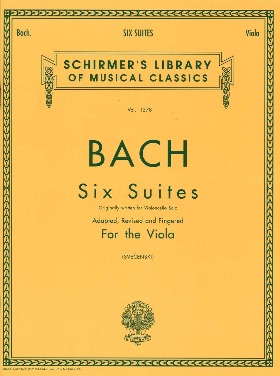 Bach, Suites BWV 1007-1012 (Svecenski) (G.Schirmer)