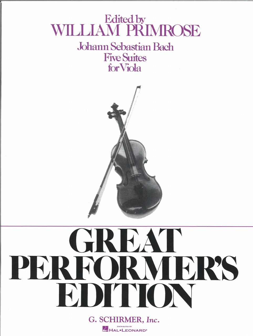 Bach, Suites (5) (Primrose) (G.Schirmer)